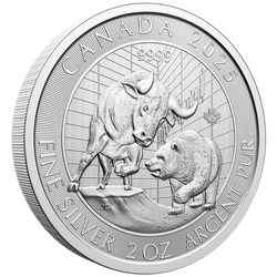 Canada: Bull and Bear 2 uncje Srebra 2025