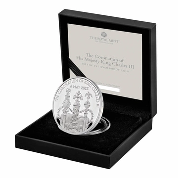 The Coronation of His Majesty King Charles III £5 Srebro 2023 Proof
