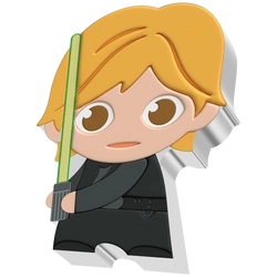 Niue: Star Wars - Luke Skywalker Chibi Coin kolorowany 1 uncja Srebra 2023 Proof