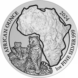 Rwanda: African Ounce - Leopard 1 uncja Srebra 2024