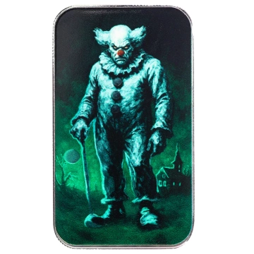 Sztabka Scottsdale Mint - Carnival Clown kolorowana 1 uncja Srebra 2025