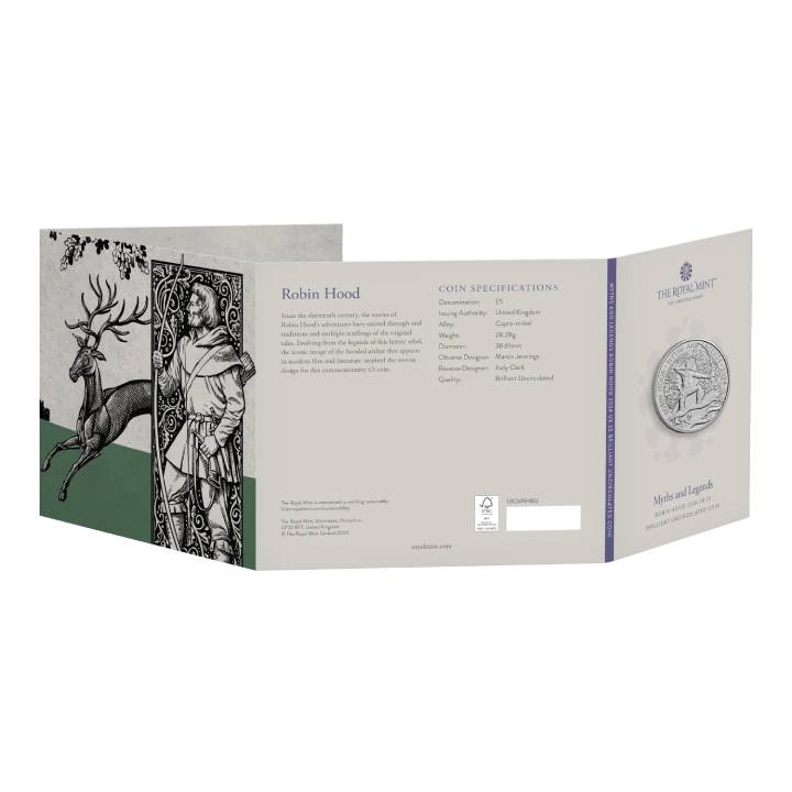 Myths & Legends: Robin Hood £5 Miedzionikiel 2024