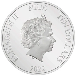 Niue: Harry Potter - Hogwarts The Great Hall 3 uncje Srebra 2022 Antique Finish