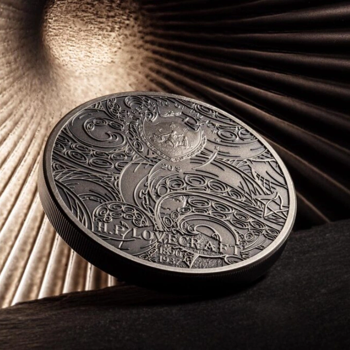 Palau: H.P. Lovecraft - Azathoth kolorowany 3 uncje Srebra 2023 Ultra High Relief Antiqued Coin