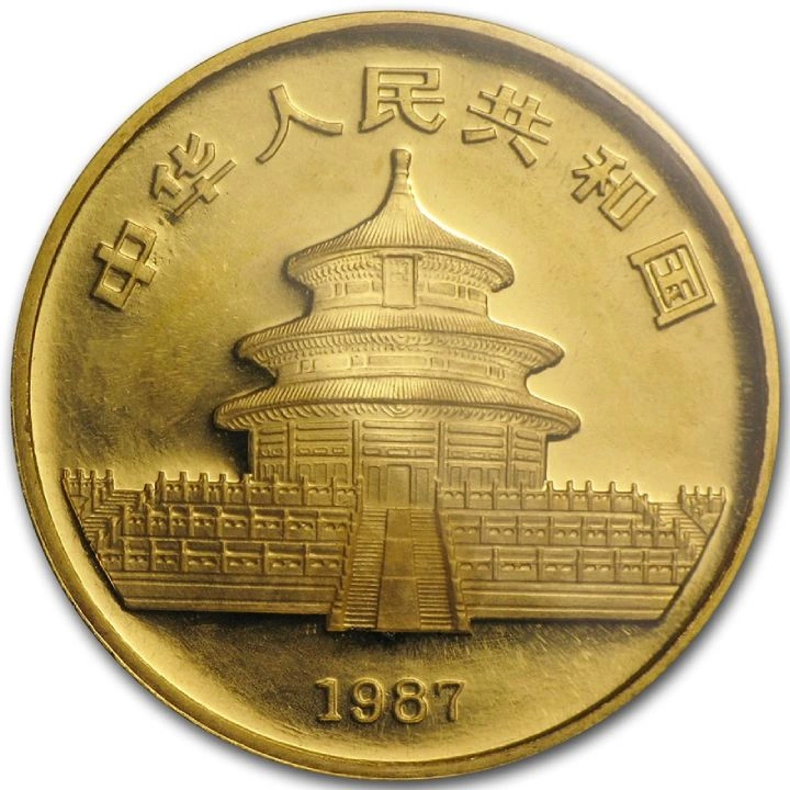 Chińska Panda 1/2 uncji Złota 1987-S