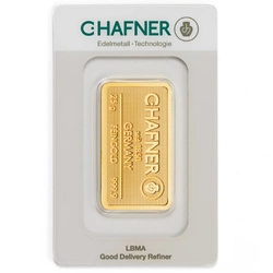 Sztabka C. Hafner 25 gramów Złota LBMA GD Refiner