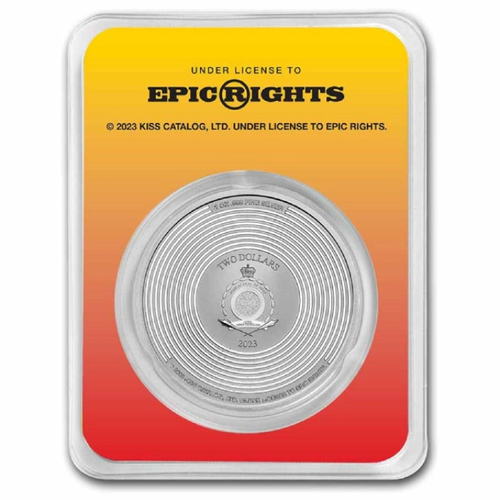Niue: KISS 50th Anniversary 1 uncja Srebra 2023 Slab