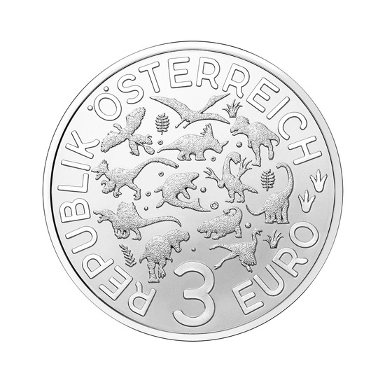 Microraptor gui kolorowany 3 Euro Miedź 2022