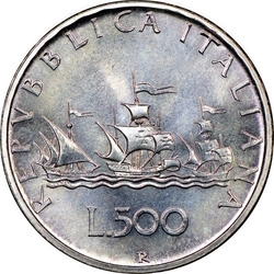 Włochy, 500 Lirów Srebro - Różne Roczniki