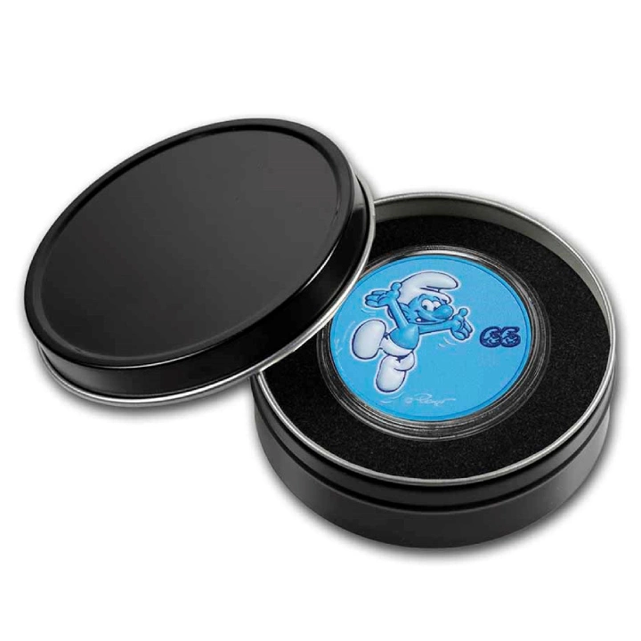 Niue: Smerfy - 65. rocznica kolorowany 2 uncje Srebra 2023 Proof High Relief