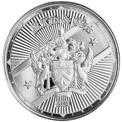 St. Kitts & Nevis: Coat of Arms 1 uncja Srebra 2024 Prooflike