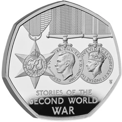Stories of The Second World War 50p Srebro 2025 Proof 