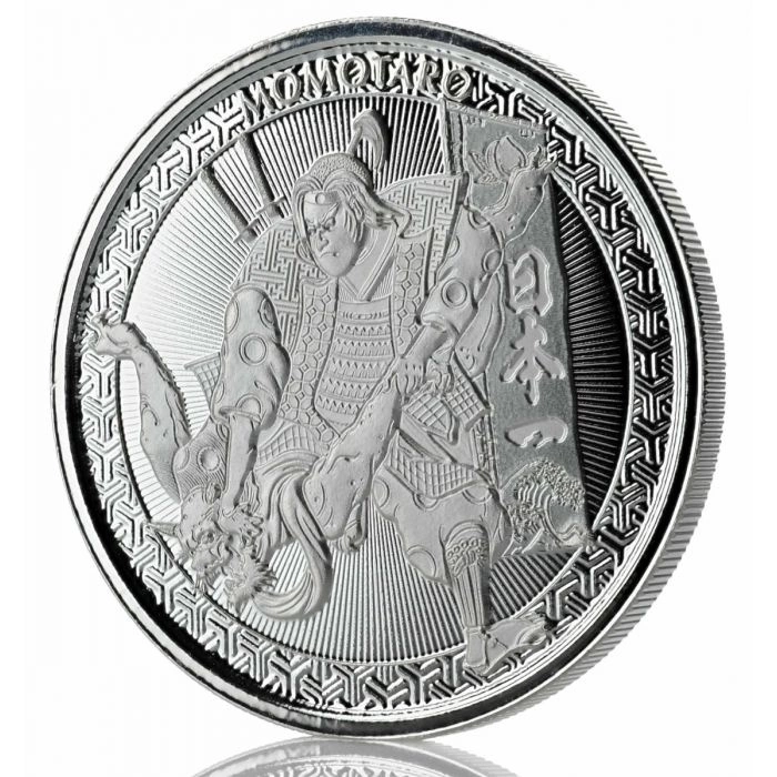 Samoa: Legends of Japan Series - Momotaro and the Demon Subdued in Ukiyoe Style 1 uncja Srebra 2020 Prooflike
