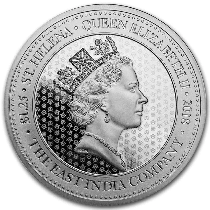 St Helena: Rose Crown Guinea 1.25 uncji Srebra 2018