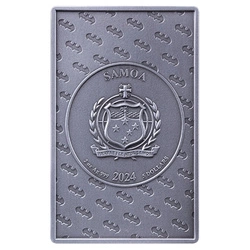 Samoa: DC Comics - Batman vs. Joker kolorowany 2 uncje Srebra 2024 Antiqued Coin