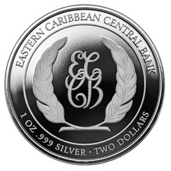 Grenada: Shark Diver kolorowana 1 uncja Srebra 2024 Proof
