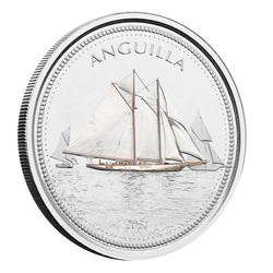 Anguilla: Regaty żeglarskie kolorowane 1 uncja Srebra 2021 Proof