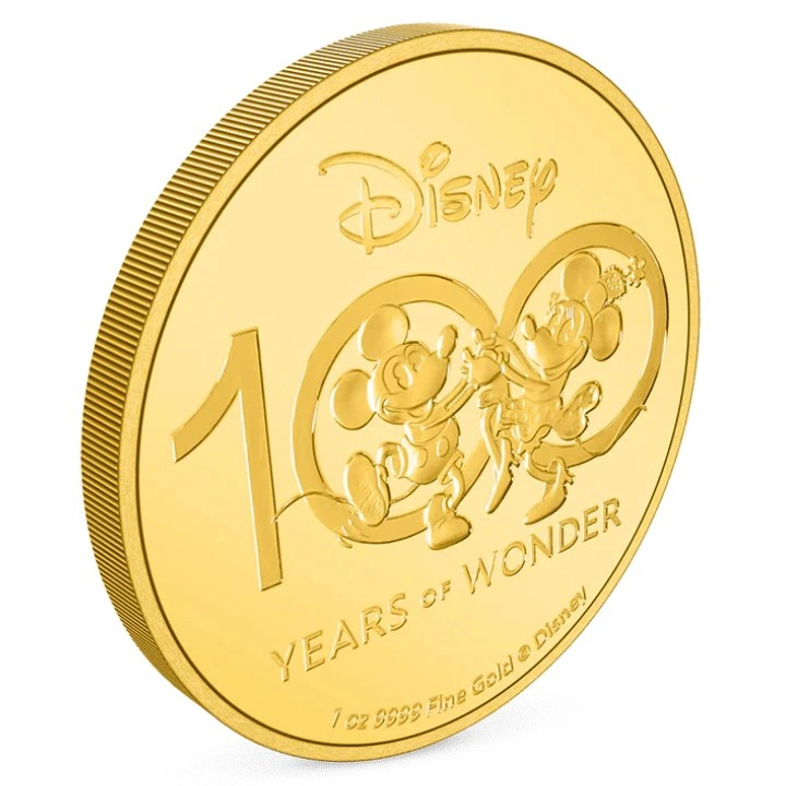 Niue: Disney 100 Years of Wonder - Mickey Mouse and Minnie Mouse 1 uncja Złota 2023 Proof