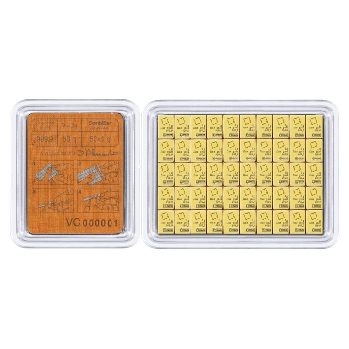 Sztabka Złota 50 x 1 g Valcambi CombiBar