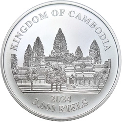 Cambodia: The Lost Tiger of Cambodia kolorowany 1 uncja Srebra 2024