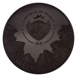 Palau: Hunters by Night – Python kolorowany 1000 gramów Srebra 2023 Obsidian Black Ultra High Relief