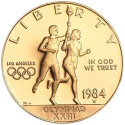 Los Angeles Olympiad Runners $10 Złoto 1984