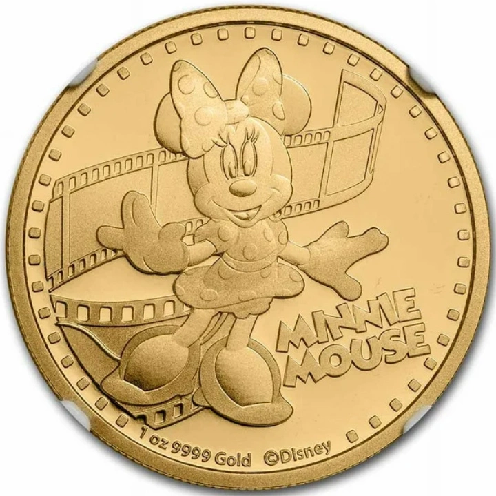 Niue: Disney - Minnie Mouse 1 uncja Złota 2014 Proof NGC PF70 Ultra Cameo