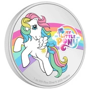 Niue: My Little Pony 40th Anniversary kolorowany 1 uncja Srebra 2023 Proof