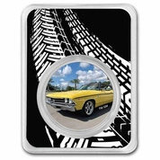 Chevrolet Chevelle kolorowany 1 uncja Srebra Certipack