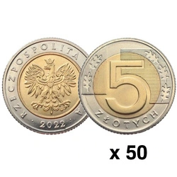 Narodowy Bank Polski 5 zł Rolka Bankowa (50 sztuk) - Różne Roczniki