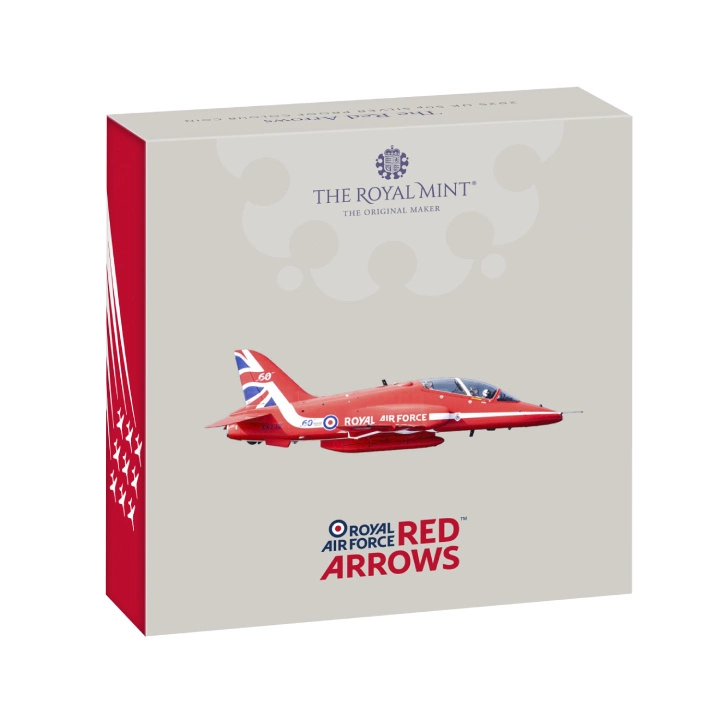 The Red Arrows kolorowany 50p Srebro 2025 Proof