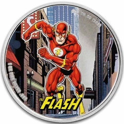 Samoa: DC Comics - The Flash kolorowany 1 uncja Srebra 2023 Slab