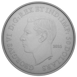 Canada: Emanuel Hahn's Original Sketch - Royal Visit $50 Srebro 2025 Antiqued Coin