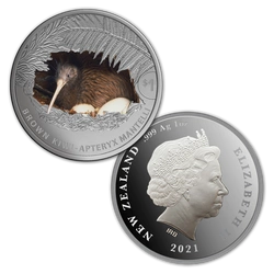 Kiwi kolorowany 1 uncja Srebra 2021 Proof