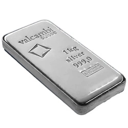 Sztabka Valcambi 1000 gramów Srebra 