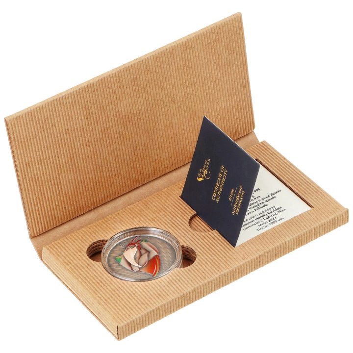 Niue: World of Cryptids - Jinn $2 kolorowany Srebro 2023 High Relief Antiqued Coin