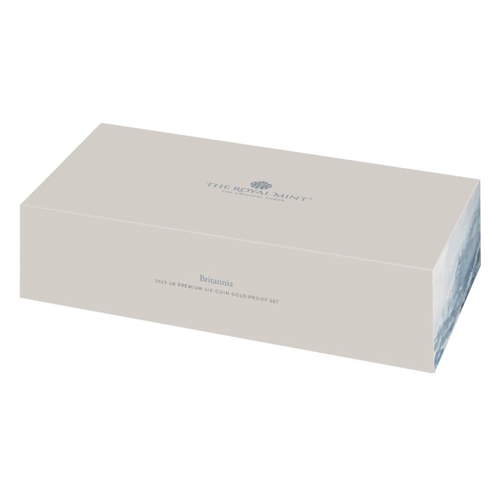 Zestaw 6 monet Premium Britannia Złoto 2023 Proof
