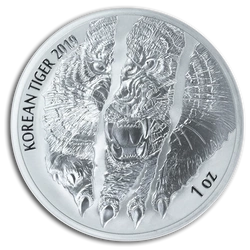 Koreański Tygrys 1 uncja Srebra 2019