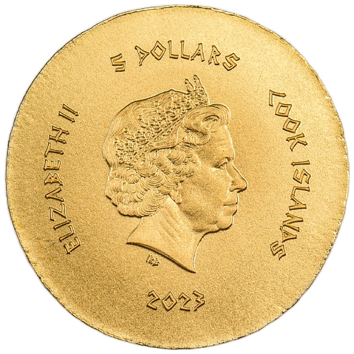 Cook Islands: Ancient Greece - Honey Bee "Ephesos" 0,5 grama Złota 2023 Silk Coin