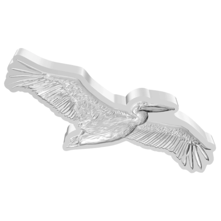 Niue: Great Birds - Great White Pelican 2 uncje Srebra 2024 Proof