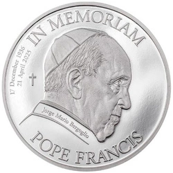 Cook Islands: In Memoriam Pope Francis 1 uncja Srebra 2025 Proof 