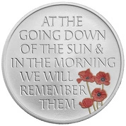 The Remembrance Day kolorowany Srebro 2021 Proof Piedford Coin