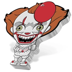 Niue: Horror - It - Clown Chibi Coin kolorowany 1 uncja Srebra 2022 Proof