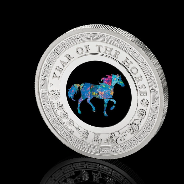 Perth Mint: Lunar III - Rok Konia 1 uncja Srebra 2026 Proof Opal