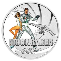 Tuvalu: Moonraker kolorowany 1/2 uncji Srebra 2021 Proof