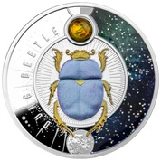 Niue: Żuk gnojowy kolorowany $1 Srebro 2022 Proof