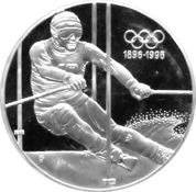 Slalom Skier Olympic 200 Schilling 1 uncja Srebra