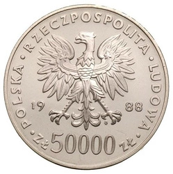 50000 PLN 70 rocznica odzyskania niepodległości 1988