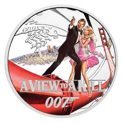 Tuvalu: A View to a Kill kolorowany 1/2 uncji Srebra 2022 Proof