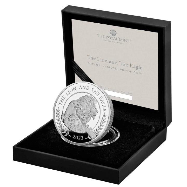The Lion and The Eagle 1 uncja Srebra 2023 Proof
